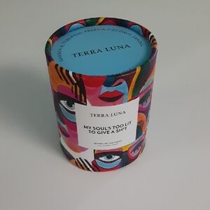 Multicolor Artistic Candle, Terra Luna, Scented NIB, Floral